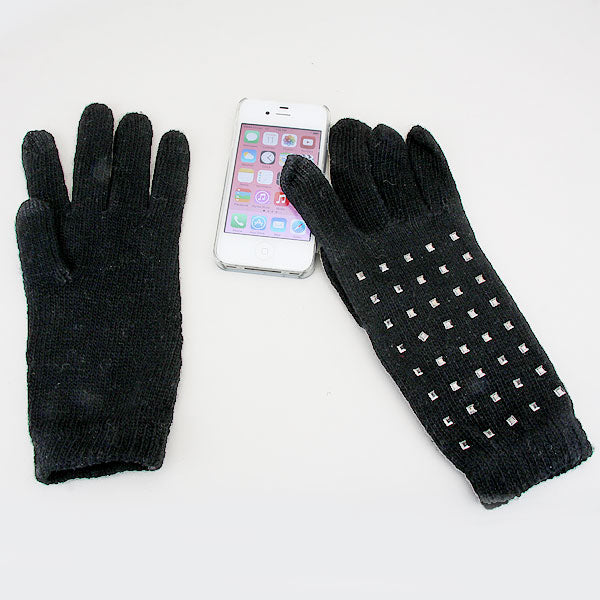iLLASPARKZ Studded Acrylic Wool Gloves