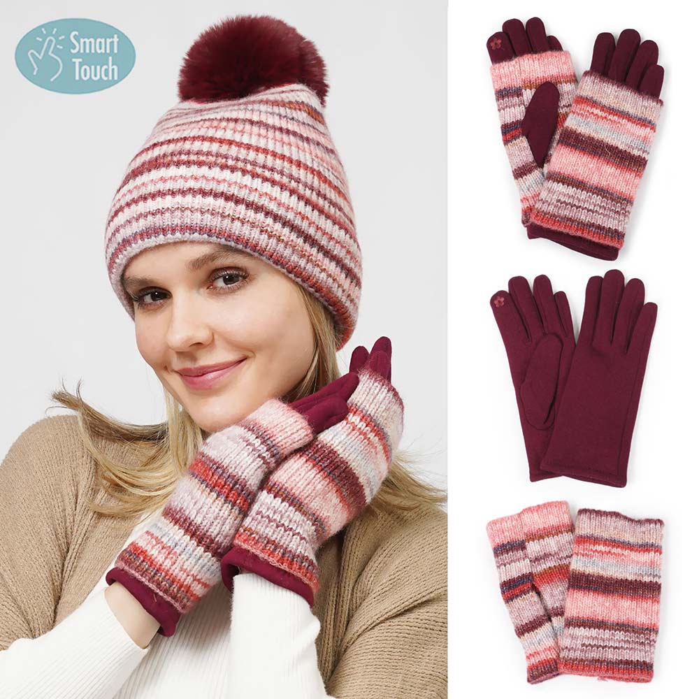iLLASPARKZ 3 In 1 Multi Colored Touch Smart Gloves