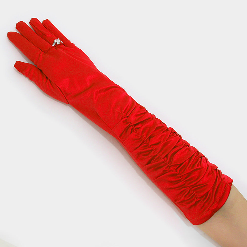 iLLASPARKZ Dressy satin ruffle gloves