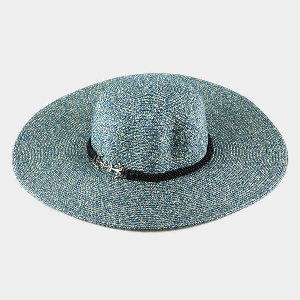 iLLASPARKZ Double Anchor Rope Trim Straw Sun Hat