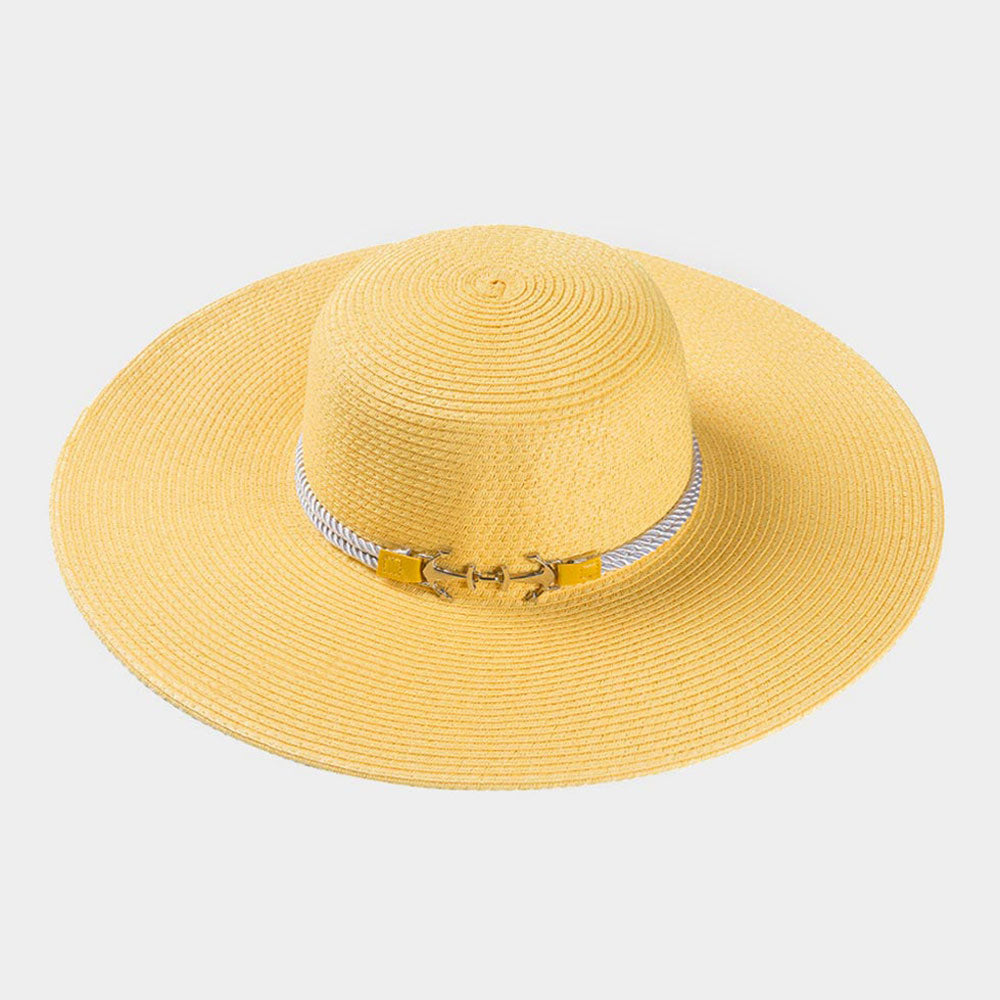 iLLASPARKZ Double Anchor Rope Trim Straw Sun Hat