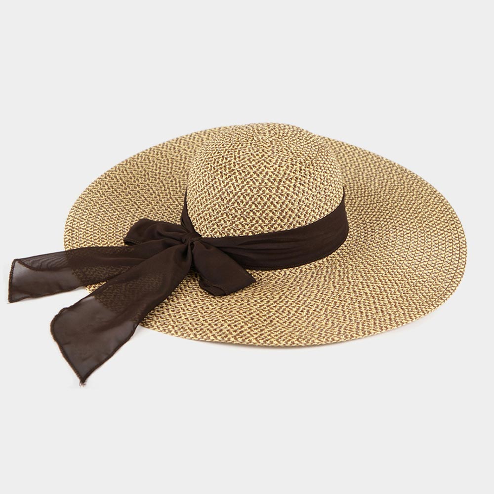 iLLASPARKZ Bow Accented Straw Summer Sun Hat