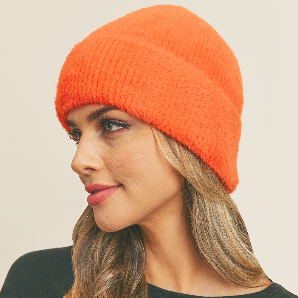 iLLASPARKZ Fuzzy Solid Beanie Hat