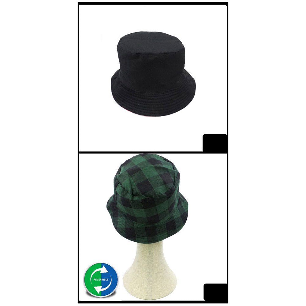 iLLASPARKZ Reversible Buffalo Check Patterned Bucket Hat