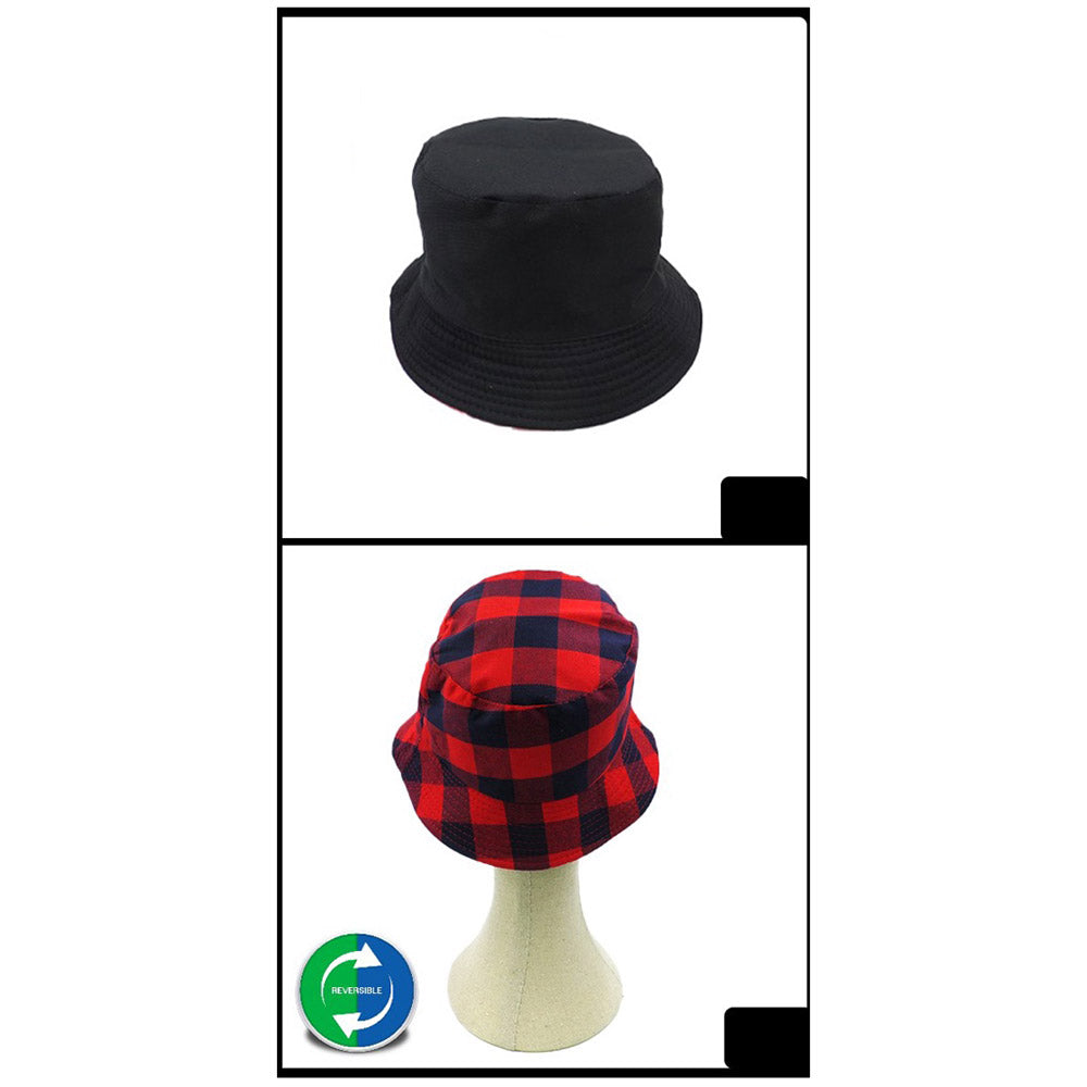iLLASPARKZ Reversible Buffalo Check Patterned Bucket Hat