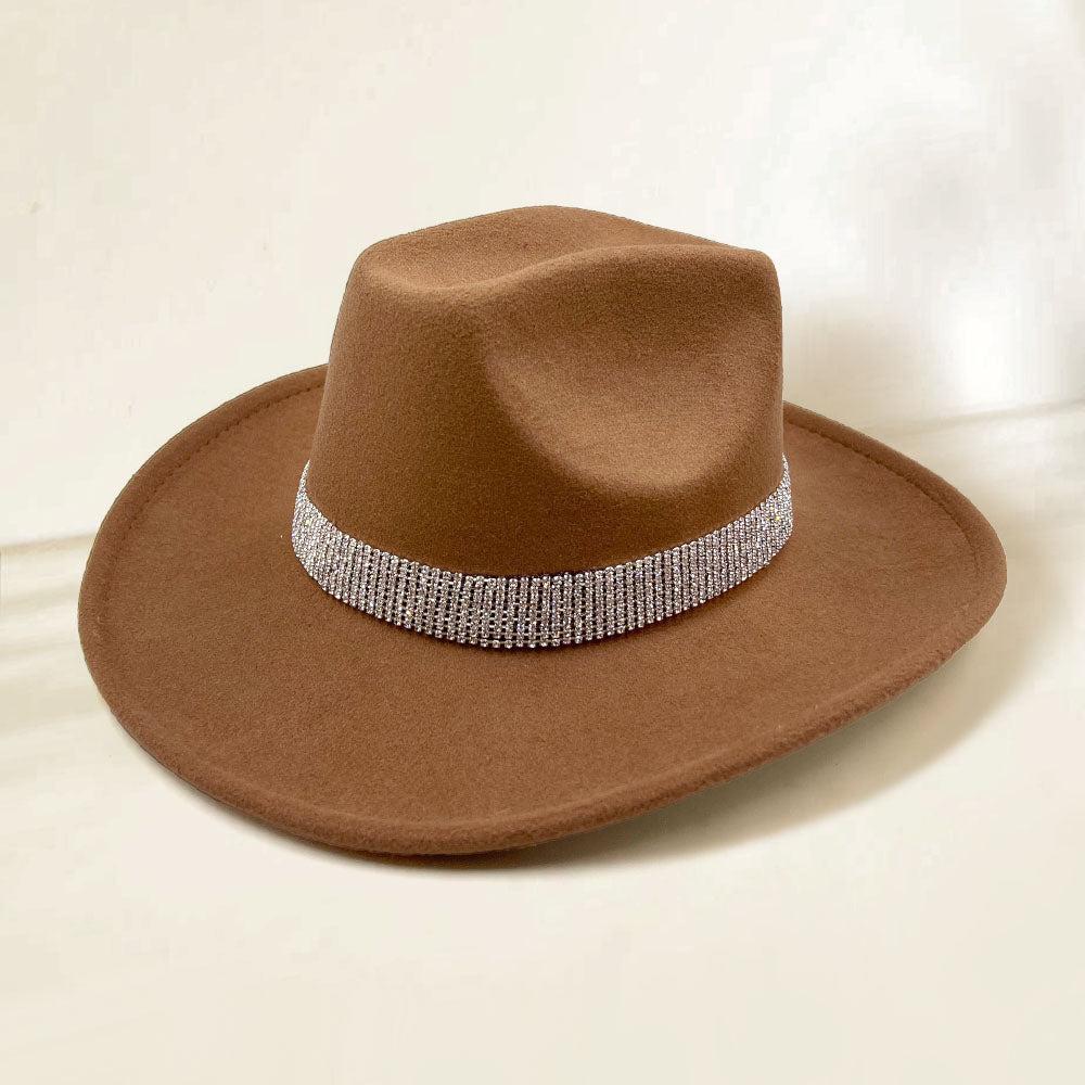 iLLASPARKZ Rhinestone Paved Band Accented Cowboy Western Hat