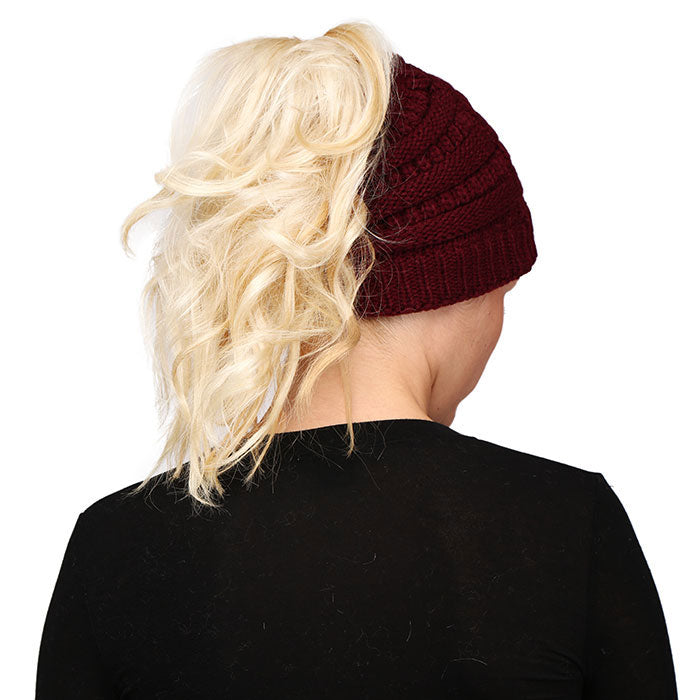 iLLASPARKZ Solid Stretchy Hole Knitted Beanie