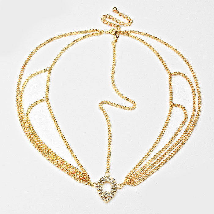 iLLASPARKZ Teardrop Crystal Trim Draped Head Chain