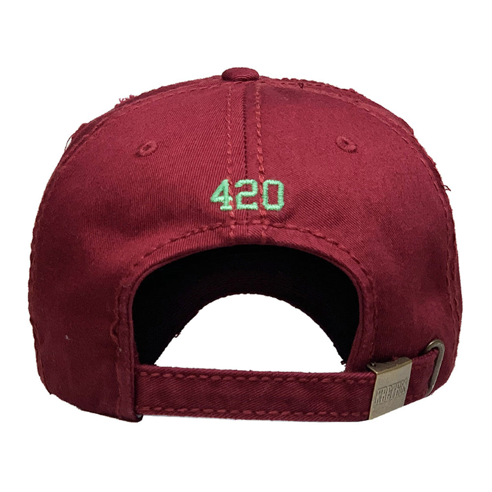 iLLASPARKZ Don't Worry Be Happy Message Hemp Leaf Vintage Baseball Cap