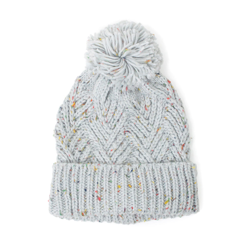 iLLASPARKZ Confetti Knit Pom Pom Beanie Hat
