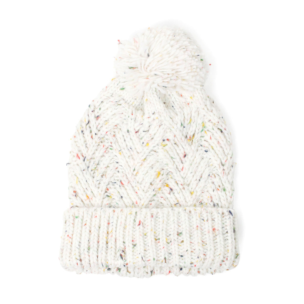 iLLASPARKZ Confetti Knit Pom Pom Beanie Hat