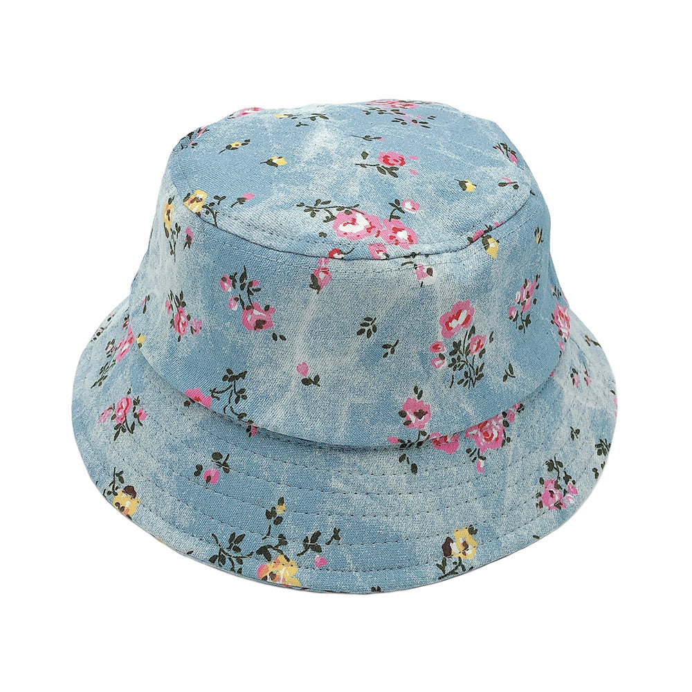 iLLASPARKZ Denim Floral Bucket Hat