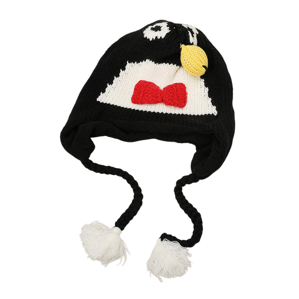iLLASPARKZ Knit Tassel Drop Penguin Trapper Hat