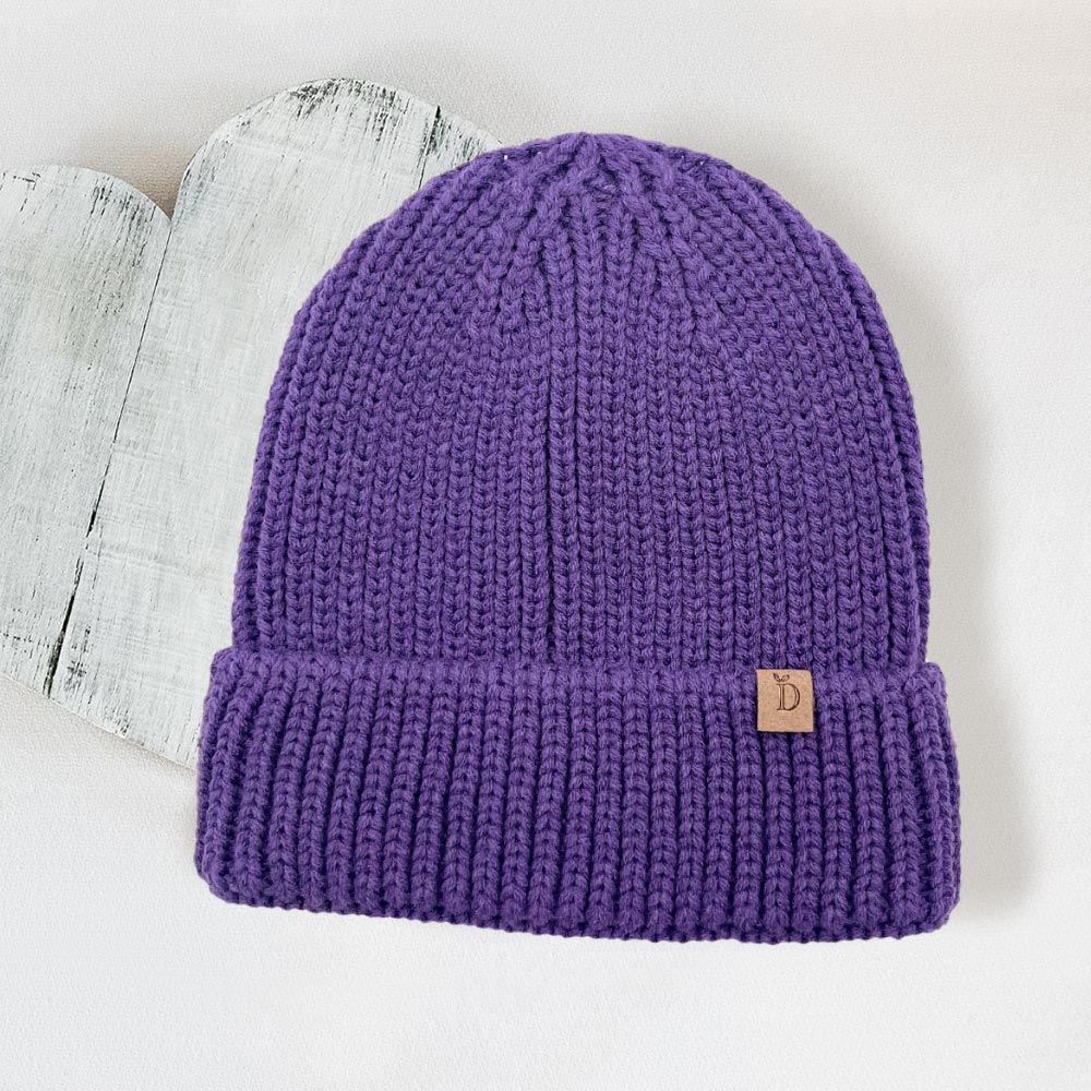 iLLASPARKZ Solid Ribbed Cuff Beanie Hat