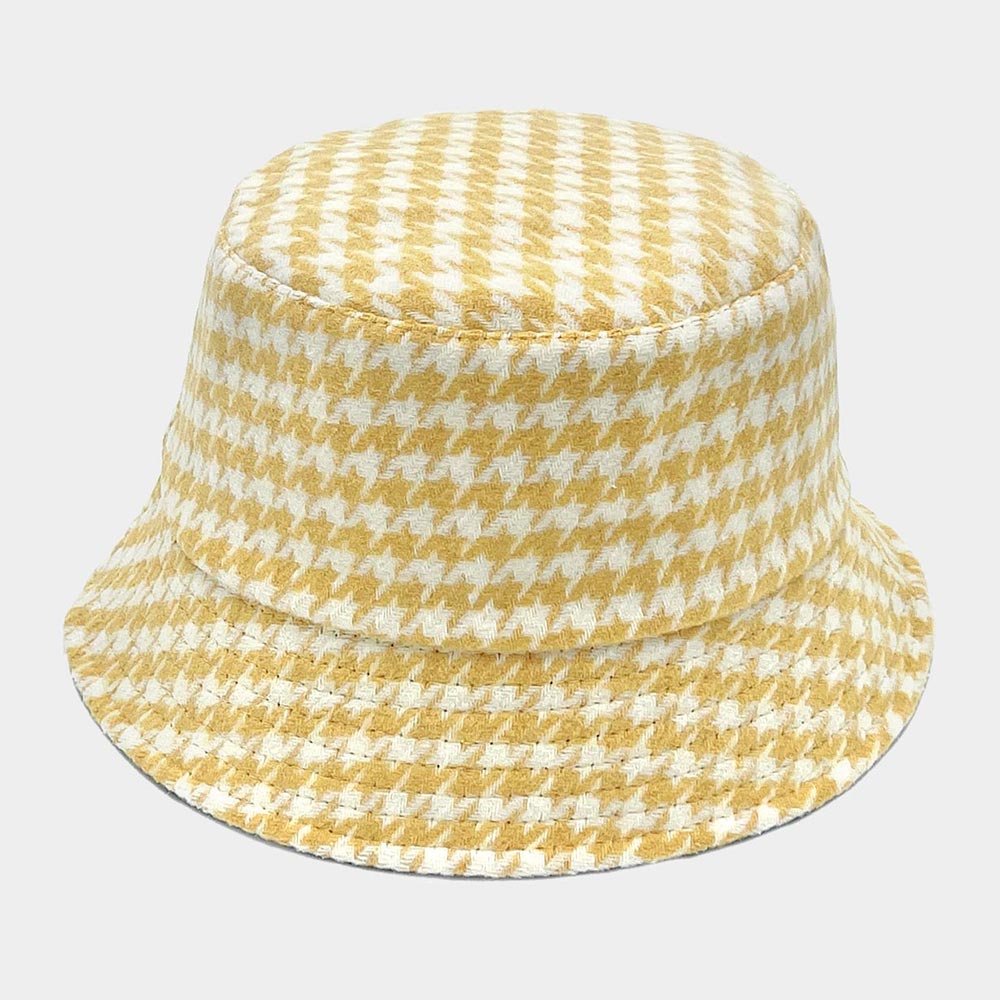 iLLASPARKZ Houndstooth Patterned Bucket Hat