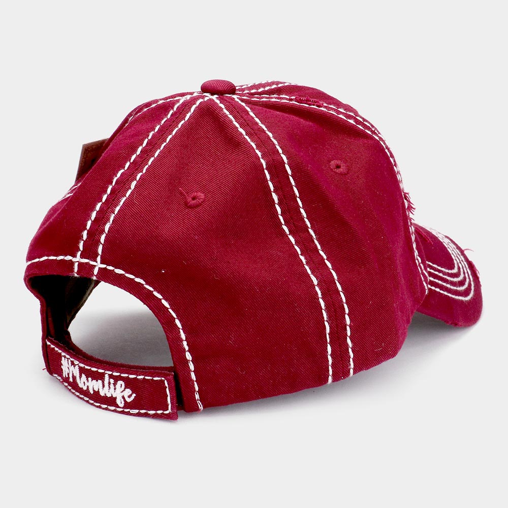 iLLASPARKZ mom life Leopard Pattern Detail Vintage Baseball Cap