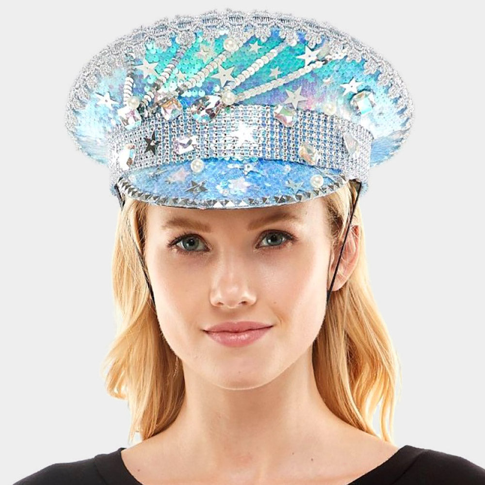 iLLASPARKZ Star Pointed Sequin Bling Hat