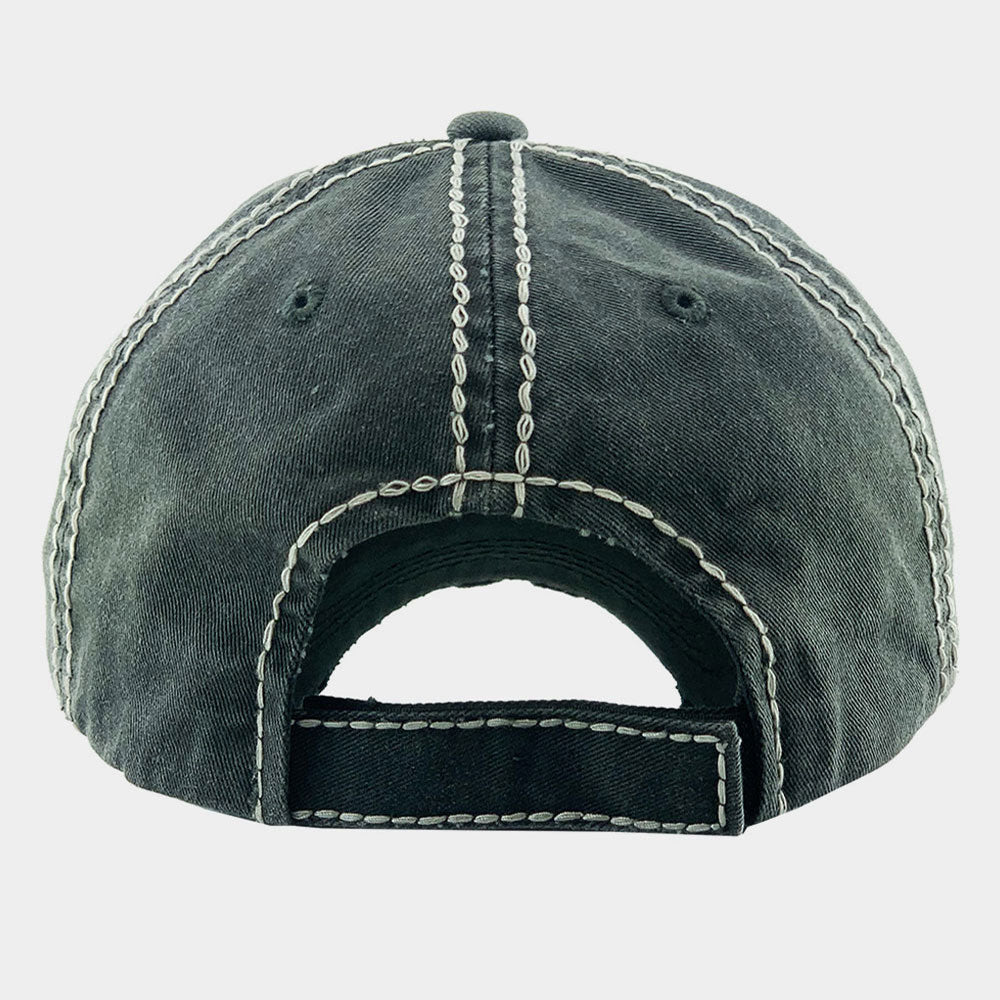 iLLASPARKZ BOAT HAIR DON'T CARE Anchor Ship Heel Vintage Baseball Cap