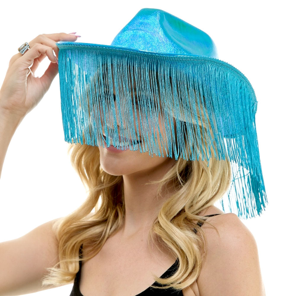 iLLASPARKZ Shiny Western Cowboy Hat with Fringe