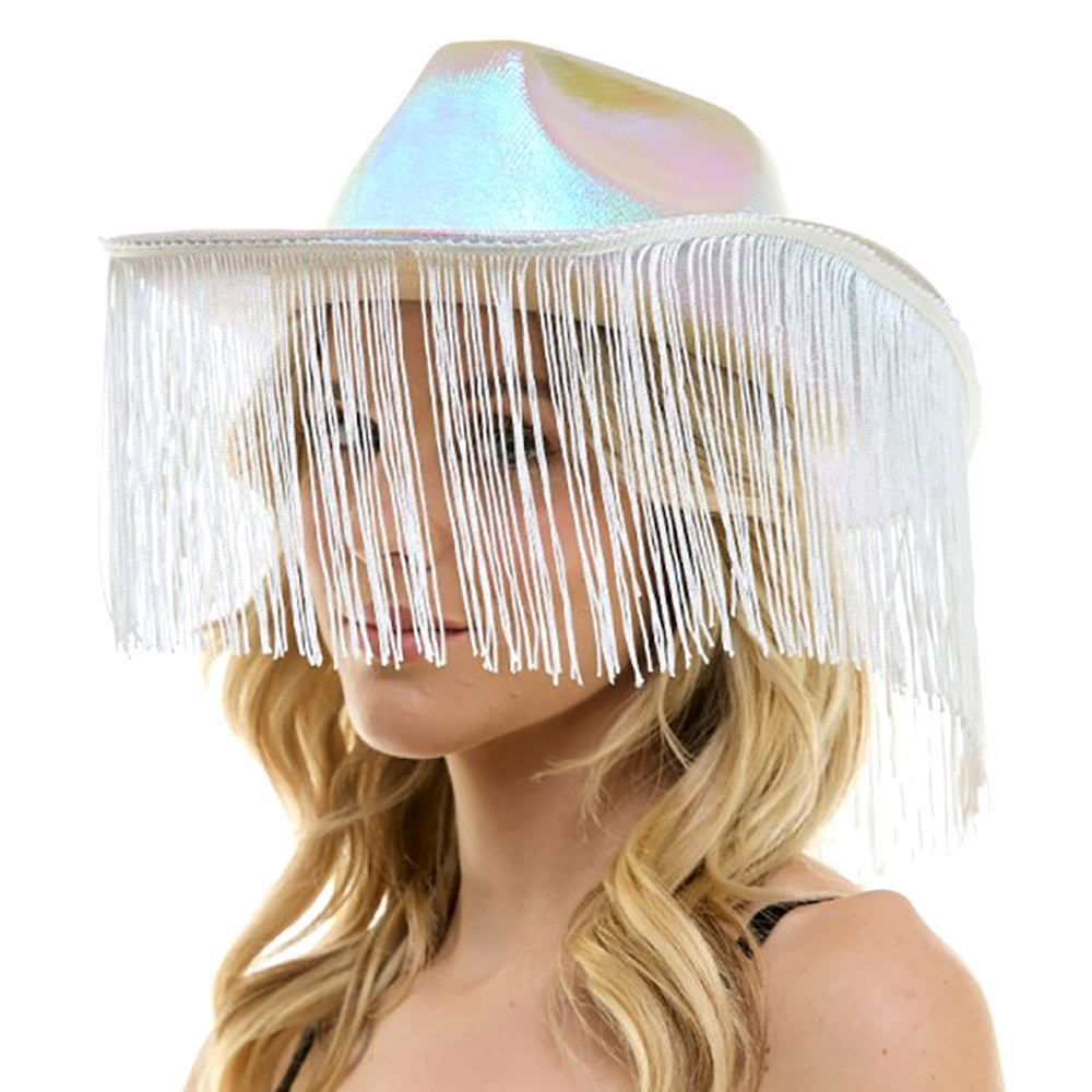 iLLASPARKZ Shiny Western Cowboy Hat with Fringe