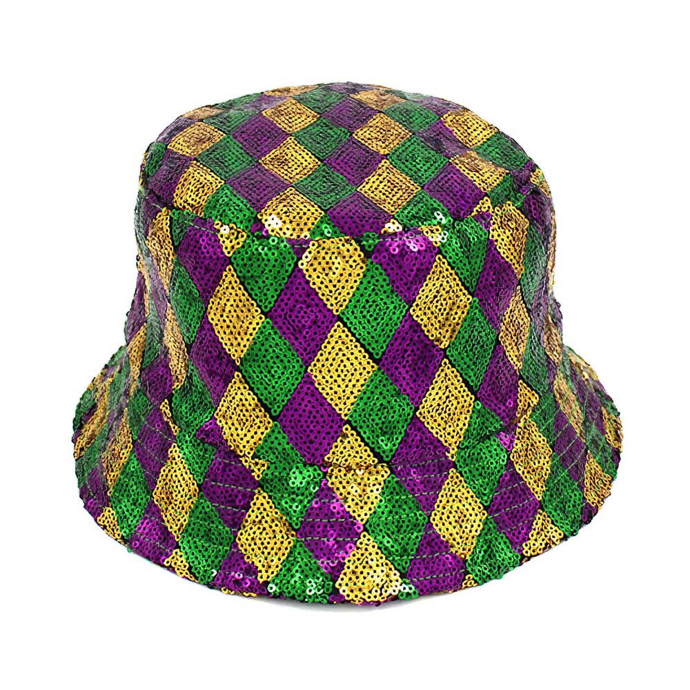 iLLASPARKZ Mardi Gras Sequin Reversible Bucket Hat
