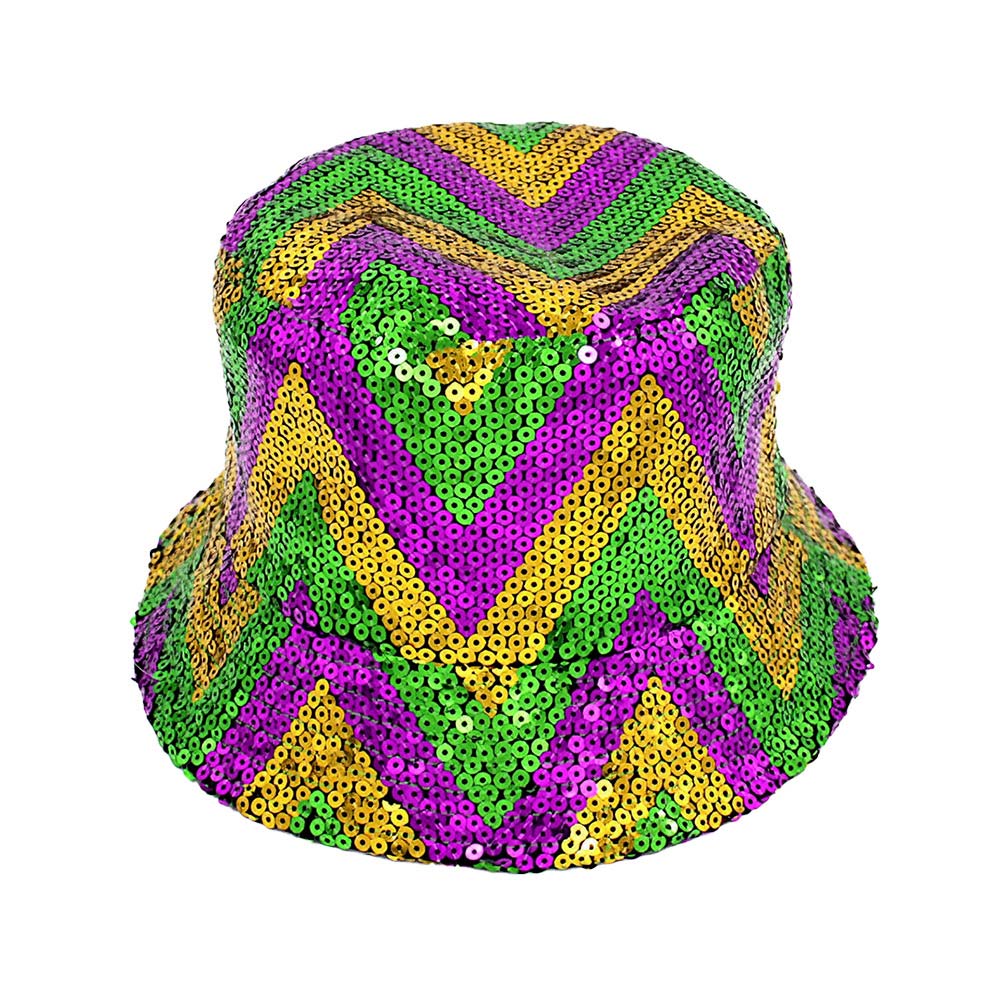 iLLASPARKZ Mardi Gras Sequin Reversible Bucket Hat