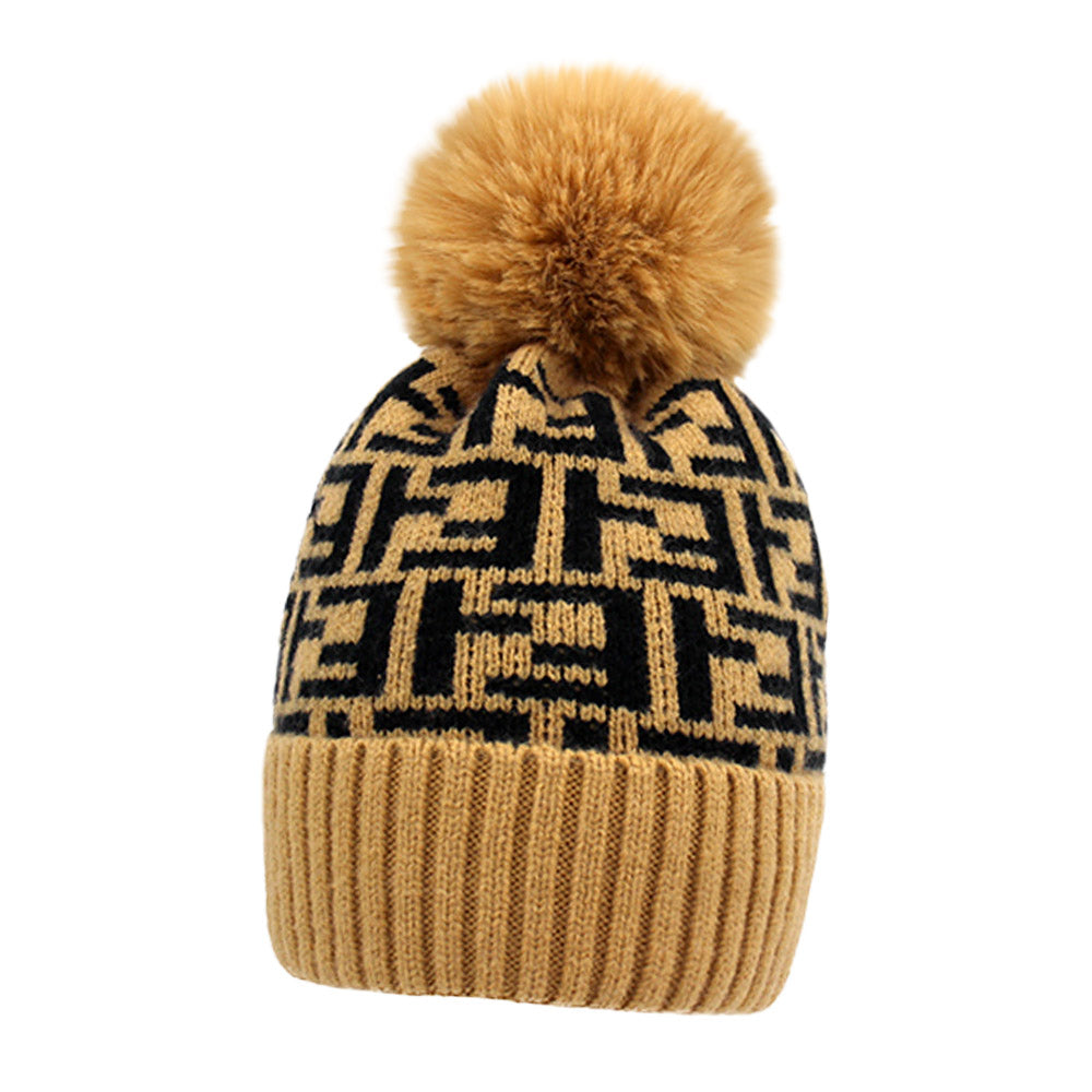 iLLASPARKZ Greek Geometric Patterned Pom Pom Beanie Hat