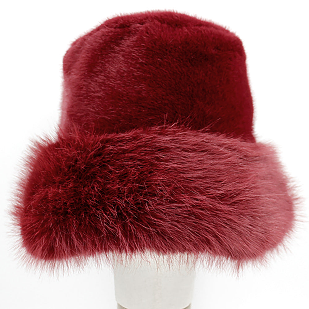 iLLASPARKZ Faux Fur Russian Style Plush Bucket Hat