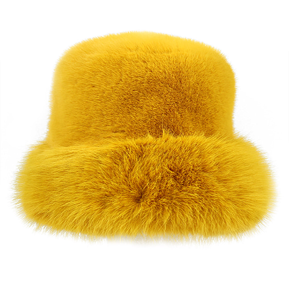 iLLASPARKZ Faux Fur Russian Style Plush Bucket Hat