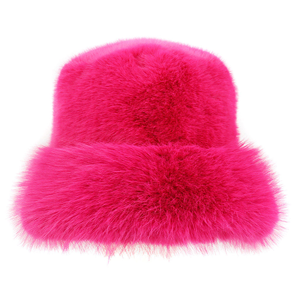 iLLASPARKZ Faux Fur Russian Style Plush Bucket Hat
