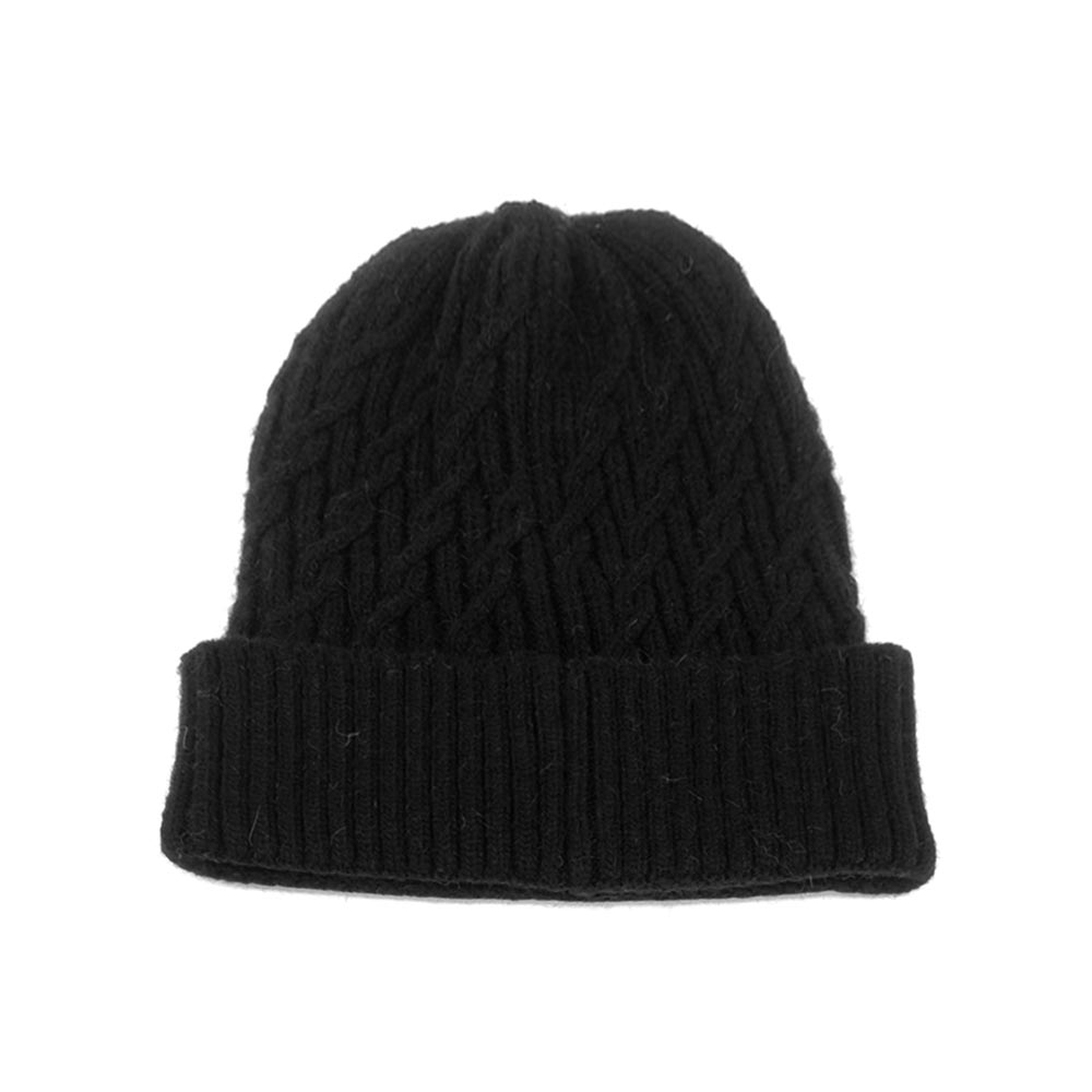iLLASPARKZ Solid Braided Knit Beanie Hat