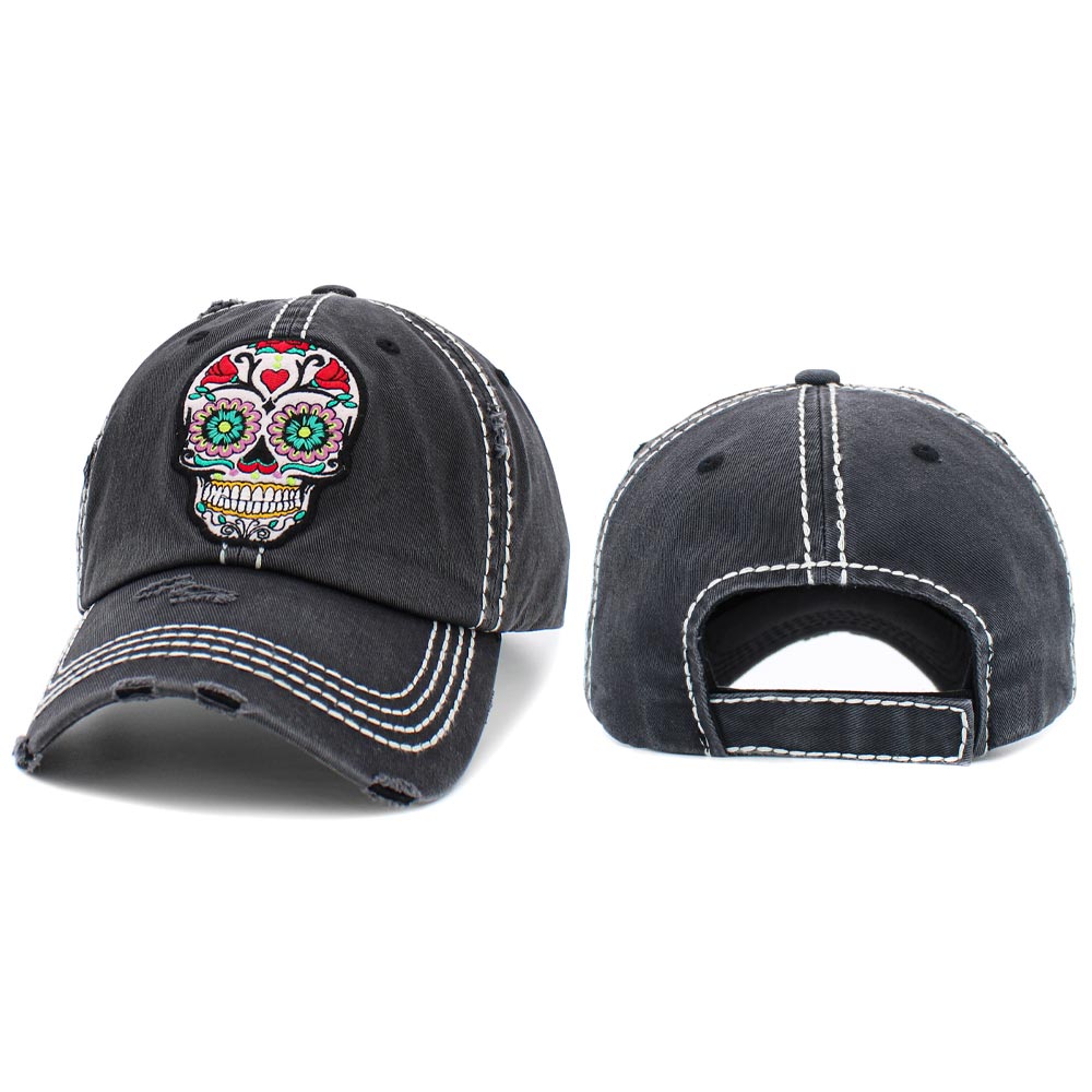 iLLASPARKZ Day Of The Dead Patch Vintage Baseball Cap