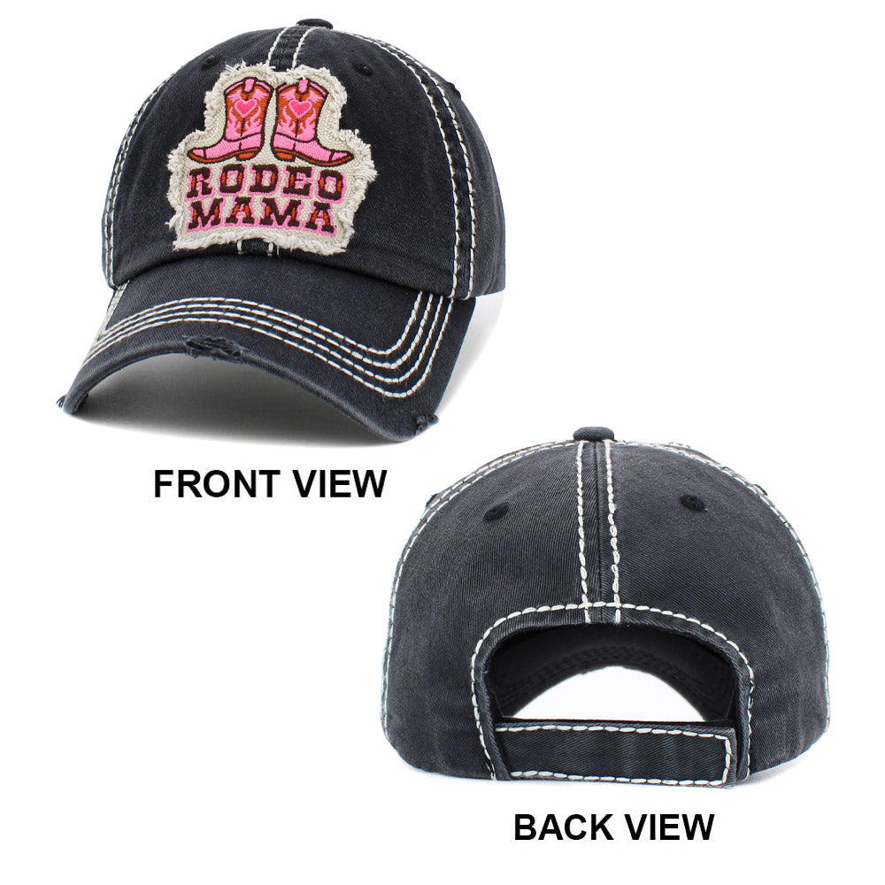 iLLASPARKZ RODEO MAMA Message Western Boots Vintage Baseball Cap