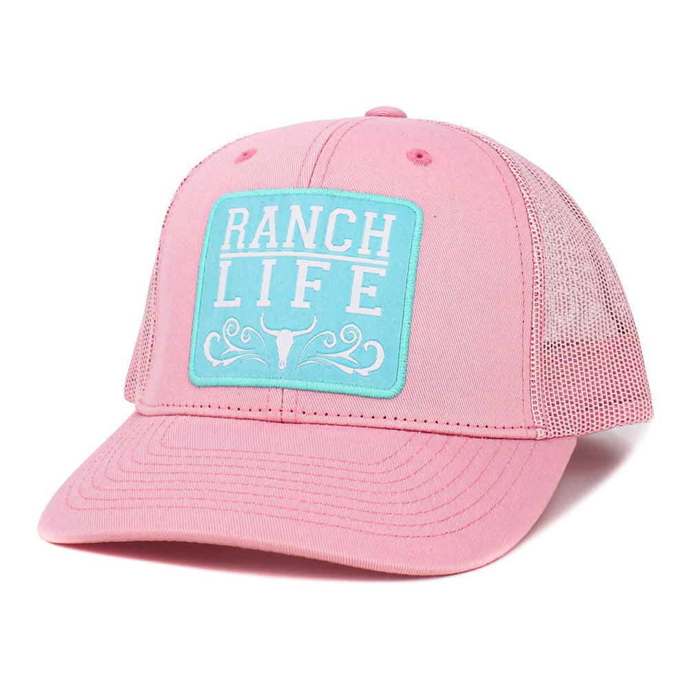 iLLASPARKZ RANCH LIFE Message Steer Head Patch Pointed Mesh Back Trucker Hat