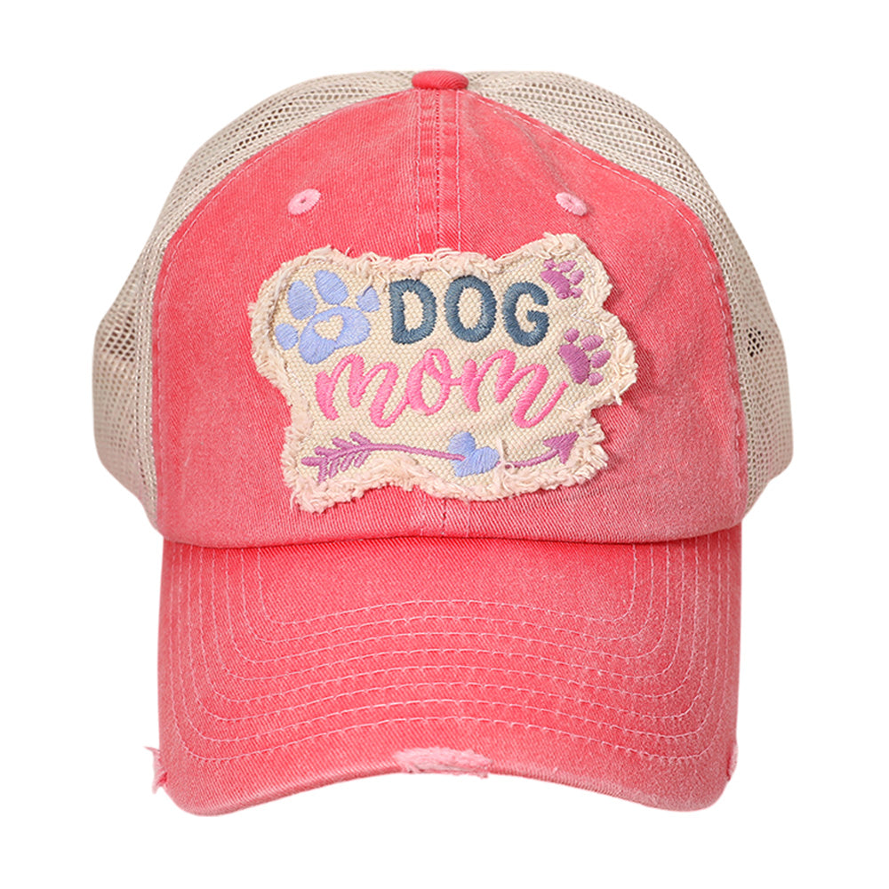 iLLASPARKZ DOG MOM Message Vintage Baseball Cap