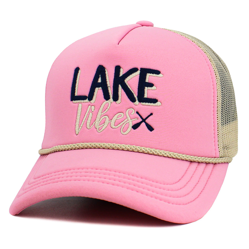 iLLASPARKZ LAKE Vibes Message Embroidered Mesh Back Trucker Hat