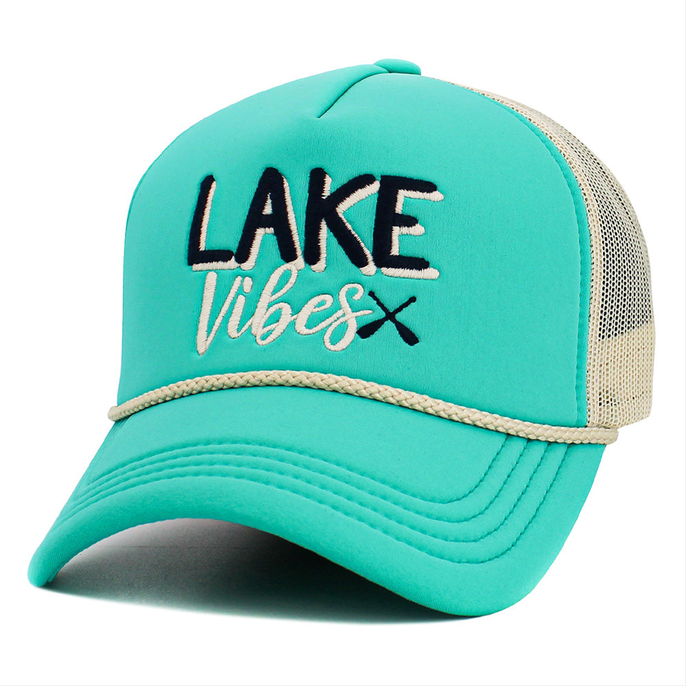 iLLASPARKZ LAKE Vibes Message Embroidered Mesh Back Trucker Hat