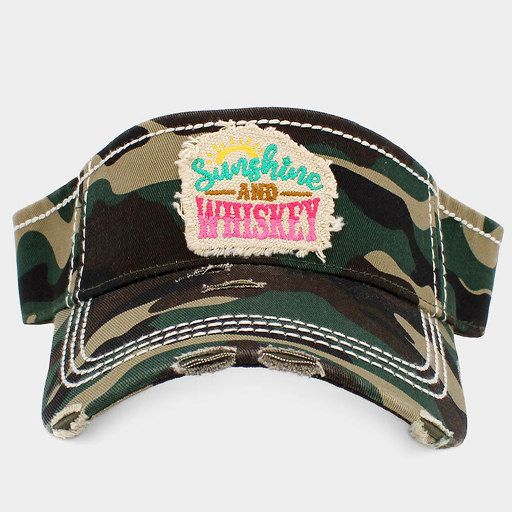 iLLASPARKZ Sunshine And Whiskey Vintage Visor Hat