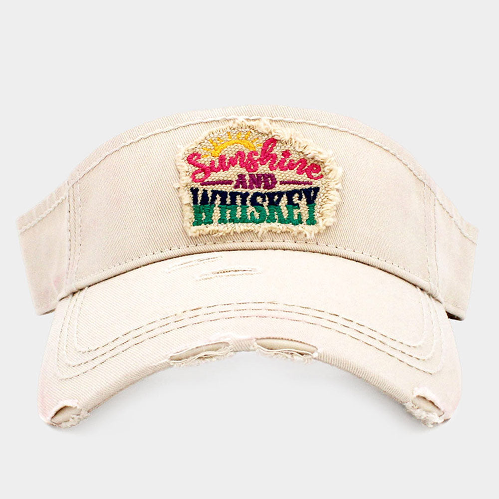 iLLASPARKZ Sunshine And Whiskey Vintage Visor Hat