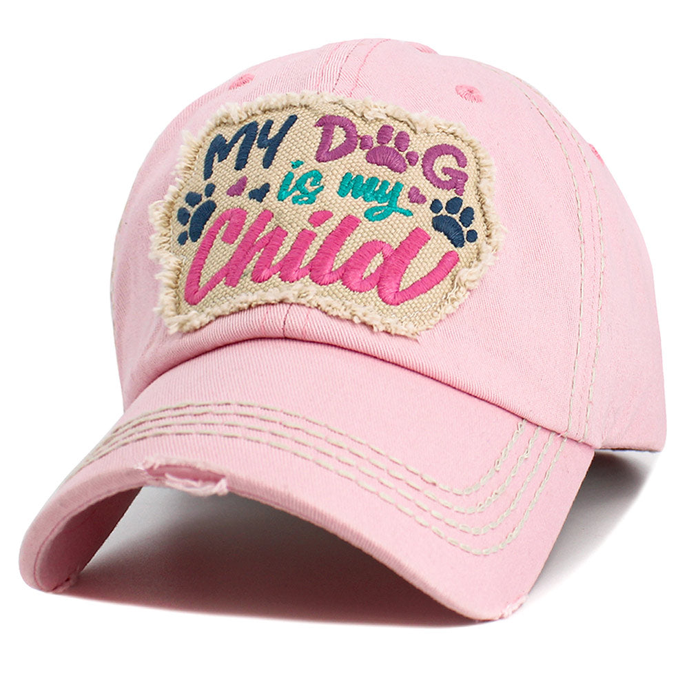 iLLASPARKZ MY DOG IS MY CHILD Message Vintage Baseball Cap