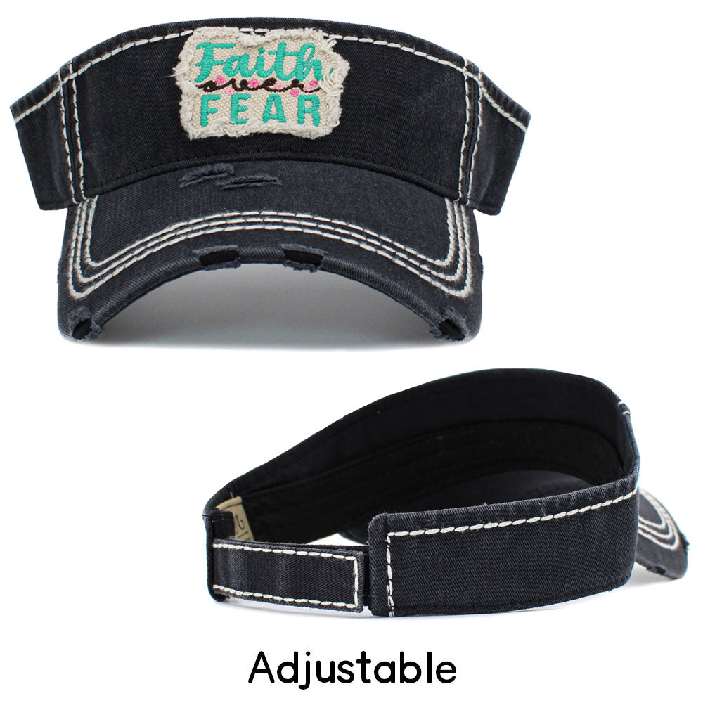 iLLASPARKZ Faith Fear Vintage Visor Hat