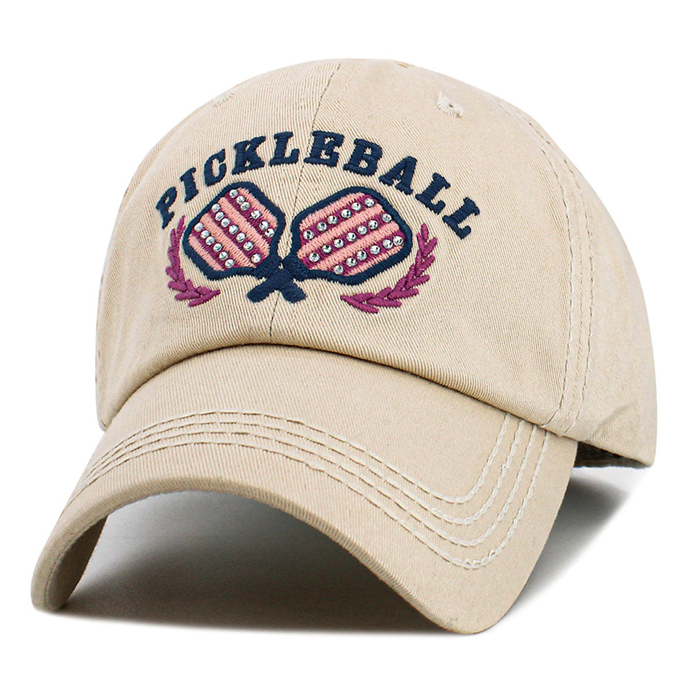 iLLASPARKZ PICKLEBALL Double Paddle Embroidered Vintage Baseball Cap