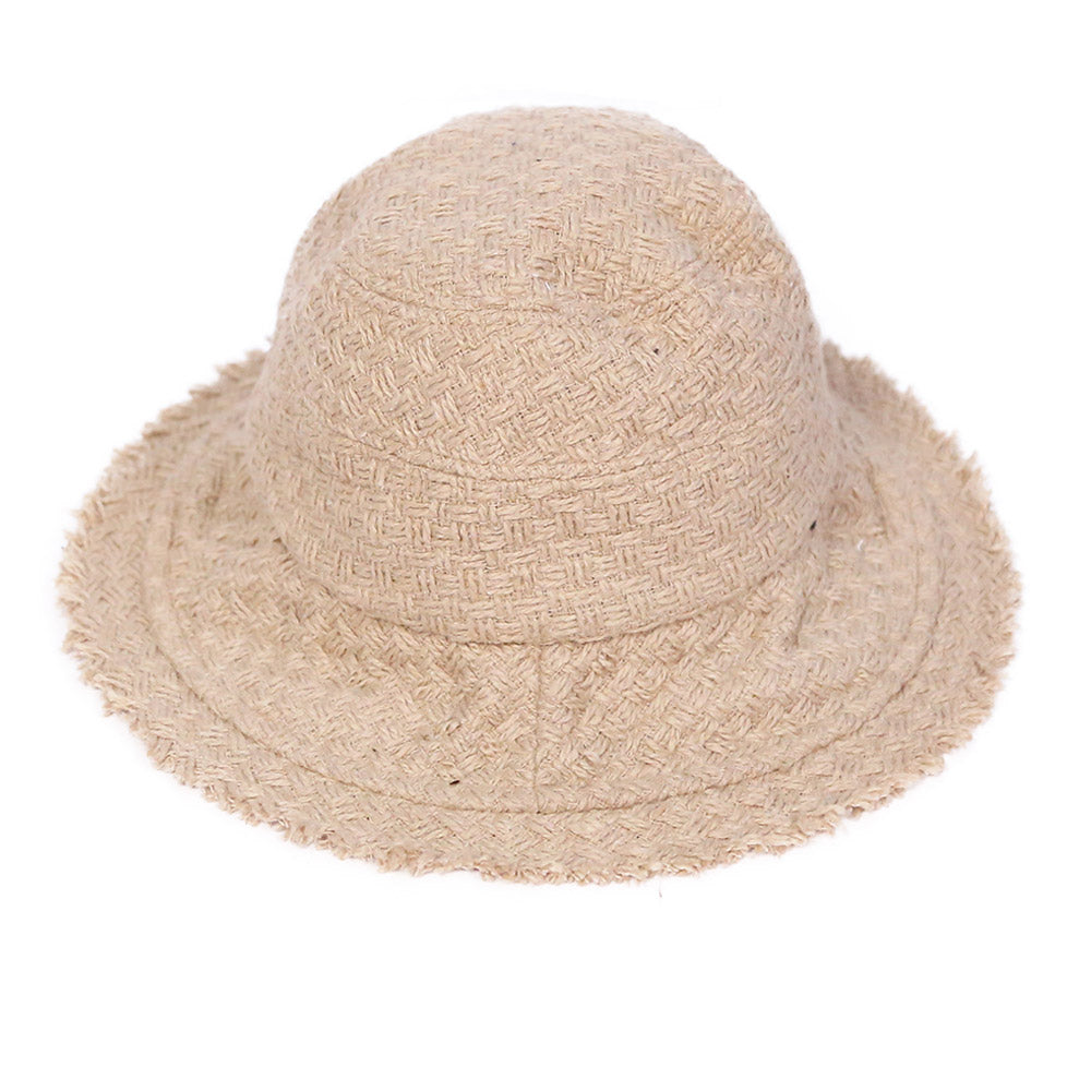 iLLASPARKZ Frayed Edge Woven Bucket Hat