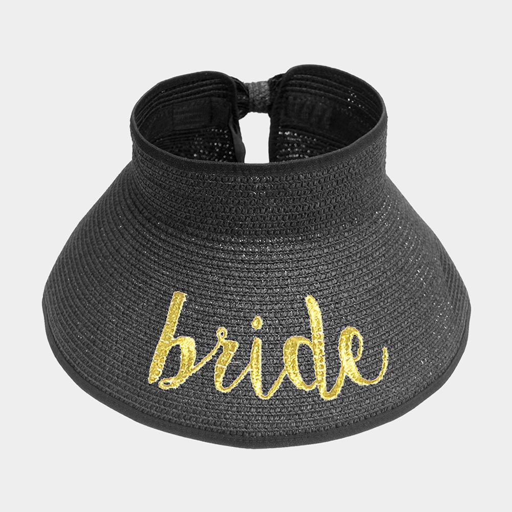 iLLASPARKZ bride Message Roll Up Foldable Visor Sun Hat