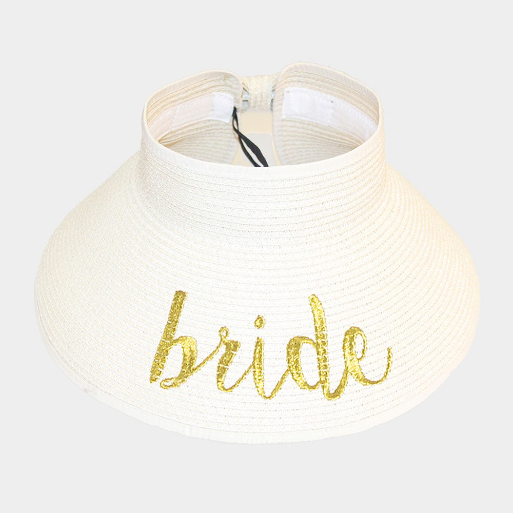 iLLASPARKZ bride Message Roll Up Foldable Visor Sun Hat