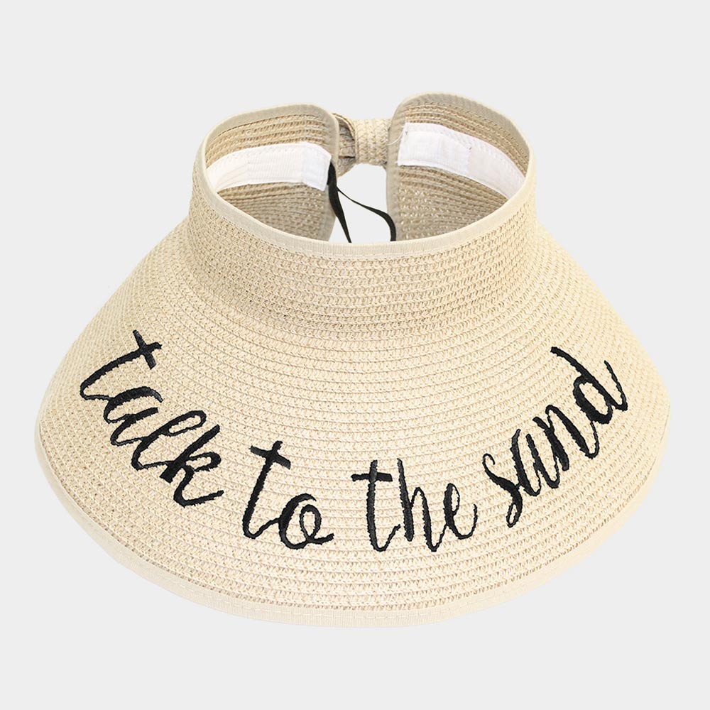 iLLASPARKZ talk to the sand Message Roll Up Foldable Visor Sun Hat