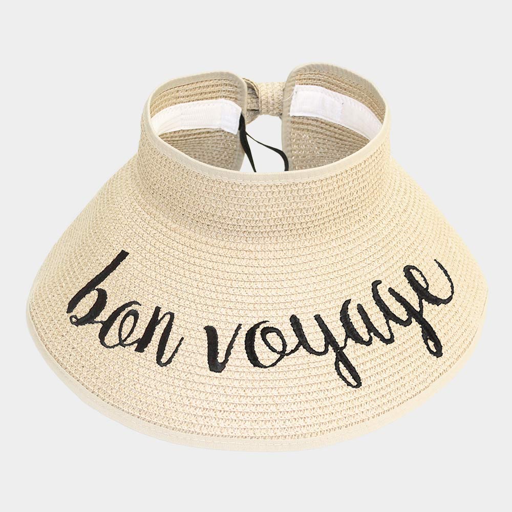 iLLASPARKZ bon voyage Message Roll Up Foldable Visor Sun Hat