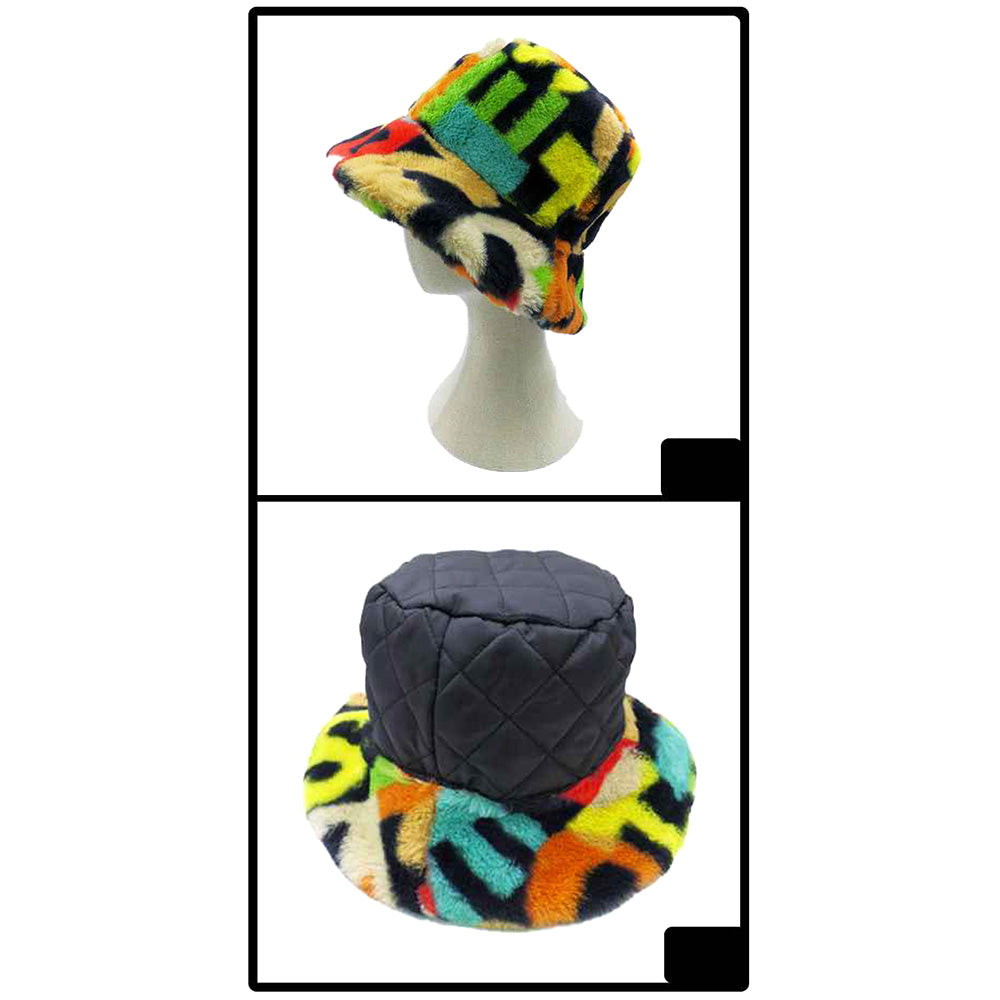 iLLASPARKZ Reversible Colorful Soft Faux Fur Bucket Hat
