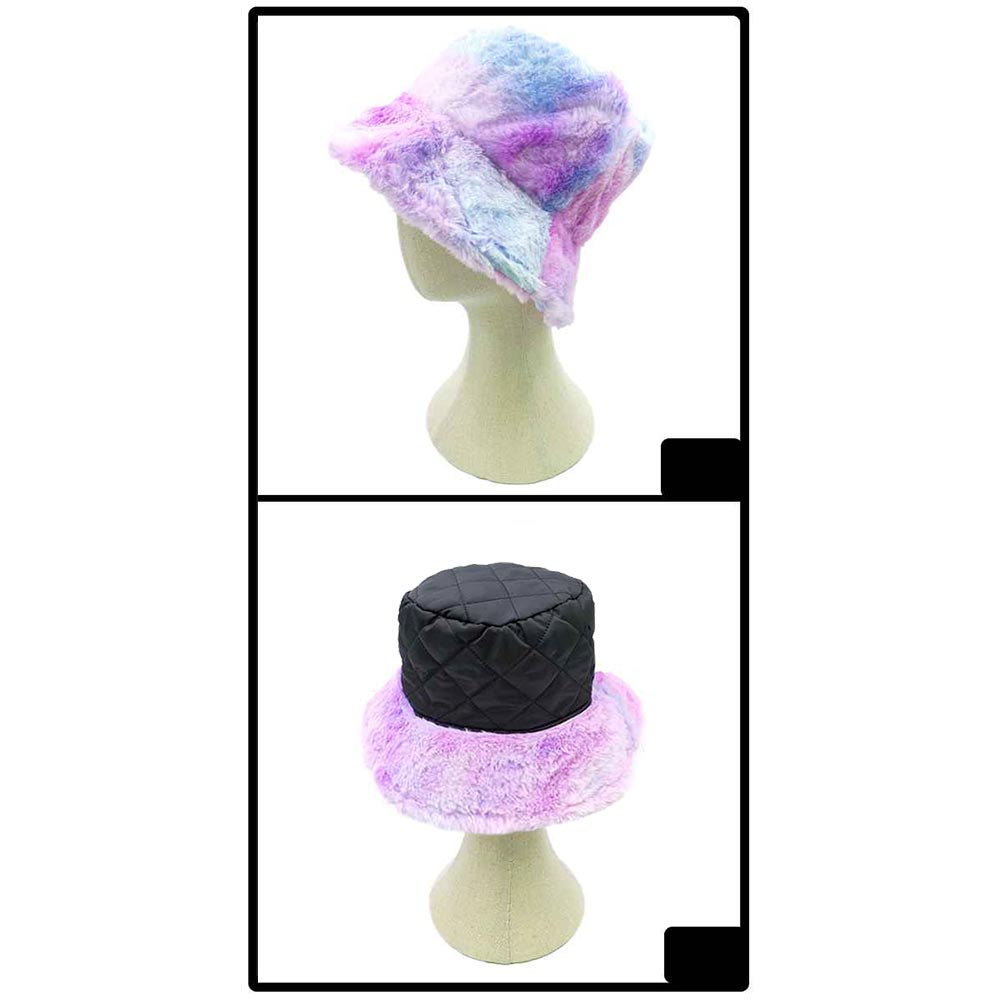 iLLASPARKZ Reversible Colorful Soft Faux Fur Bucket Hat
