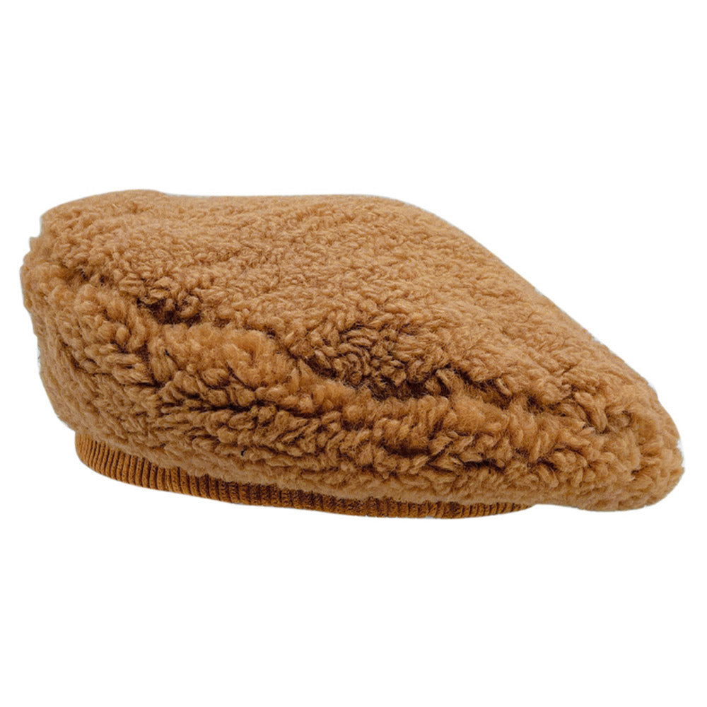 iLLASPARKZ Solid Sherpa Beret Hat